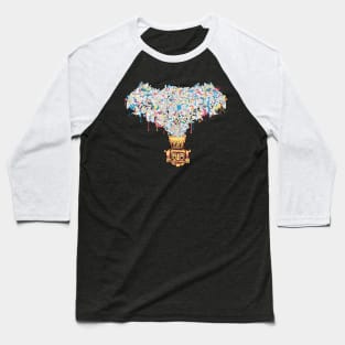 Floral Aztec Artefact Baseball T-Shirt